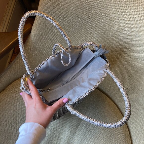 Silver Straw Circle Bag - Picture 8 of 10